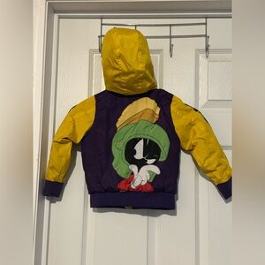 Members Only Looney Tunes Marvin Martian Jacket Coat 3T Zip Up Hooded Vintage